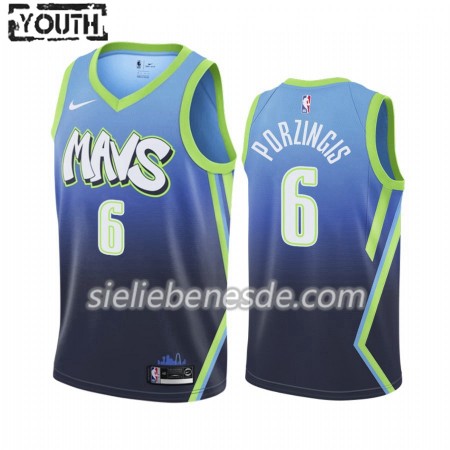 Kinder NBA Dallas Mavericks Trikot Kristaps Porzingis 6 Nike 2019-2020 City Edition Swingman